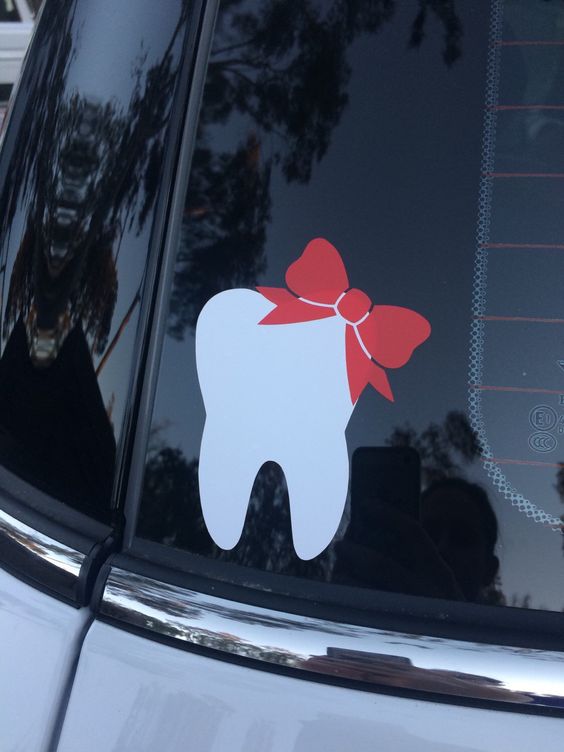tooth car sticker
