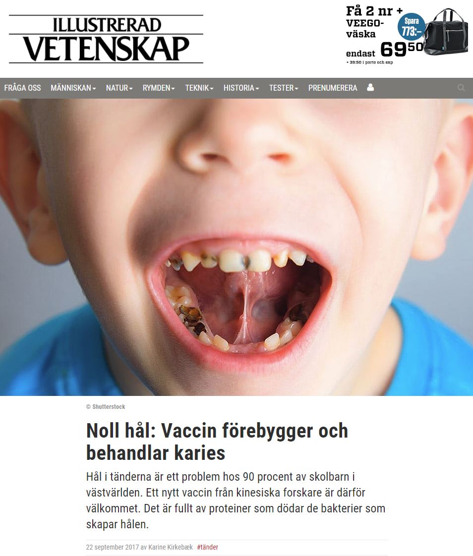 Illustrerad Vetenskap vaccinera bort karies