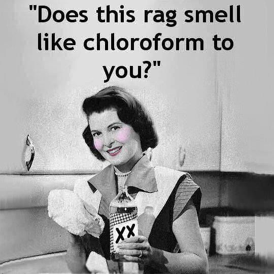 Does this rag smell like chloroform to you?