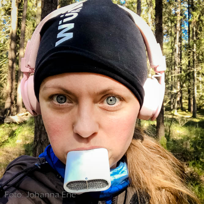 Lungplus för astma och löpning i kyla. Så här används den i munnen.